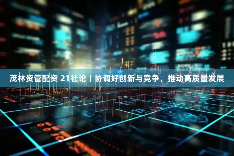 茂林资管配资 21社论丨协调好创新与竞争，推动高质量发展
